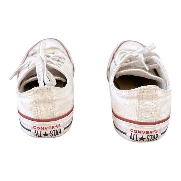 Converse White Sneakers Size 6 Women’s All Stars Low Top Men’s 4 Y2K 90s Casual - Picture 4 of 5